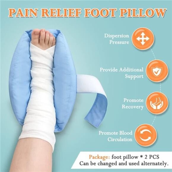 Heel Protectors Cushion Pain Relief Foot Pillow for Pressure Sores Foot Support - Picture 4 of 14